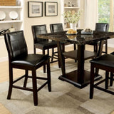 ZNTS Transitional Dining Room Counter Height Chairs Set of 2pc High Chairs only Brown Cherry Unique B011P156648