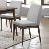 ZNTS Grey Fabric Upholstered Dining Chair, Brown SR011805