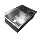 ZNTS 33 Inch Drop-in Stainless Steel Double Basin Kitchen Sink 06922739