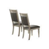 ZNTS Dining Chairs With Tufted Back, Silver SR011705