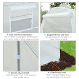 ZNTS Walk-In Tunnel Greenhouse, Large Garden Hot House Kit with 6 Roll-up Windows & Roll Up Door 15' 7' 22733022