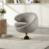 ZNTS 360 Degree Swivel Cuddle Barrel Accents, Round Armchairs with Wide Upholstered, Fluffy Fabric W1539P147081