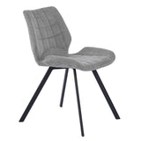ZNTS Set of 2 Fabric Dining Chairs, Grey W131472140