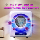 ZNTS 6.6lbs Portable Mini Cloth Dryer Machine FCC Certificate PTC Heating Tumble Dryer Electric Control W1720110379