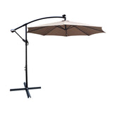 ZNTS 10 ft Outdoor Patio Umbrella Solar Powered LED Lighted Sun Shade Market Waterproof 8 Ribs Umbrella W65690318