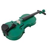 ZNTS New 4/4 Acoustic Violin Case Bow Rosin Green 31954784
