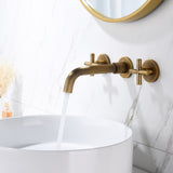 ZNTS Bathroom Faucet Wall Mounted Bathroom Sink Faucet TH8008FG