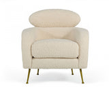 ZNTS Modrest Altura Modern Faux Fur Lounge Chair B04961554