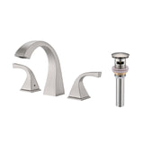 ZNTS 2-Handle Bathroom Sink Faucet with Drain, Brushed Nickel W122465392