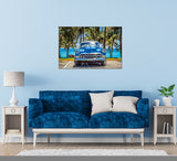 ZNTS Oppidan Home "Classic Car at the Beach" Acrylic Wall Art B03050826