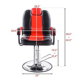 ZNTS Deluxe Reclining Barber Chair with Heavy-Duty Pump for Beauty Salon Tatoo Spa Equipment WF190092JAA