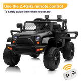 ZNTS Dual Drive 12V 4.5A.h with 2.4G Remote Control Jeep Black 07310911