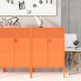 ZNTS Metal Storage Locker Cabinet, Adjustable Shelves Free Standing Sideboard Steel Cabinets for 53260529