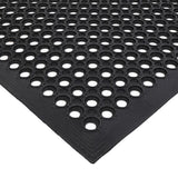 ZNTS Bar Kitchen Industrial Multi-functional Anti-fatigue Drainage Rubber Non-slip Hexagonal Mat 150*90cm 56392233