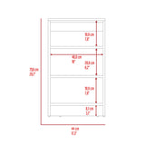 ZNTS Nashua 4-Shelf Linen Cabinet Light Oak and White B06280362