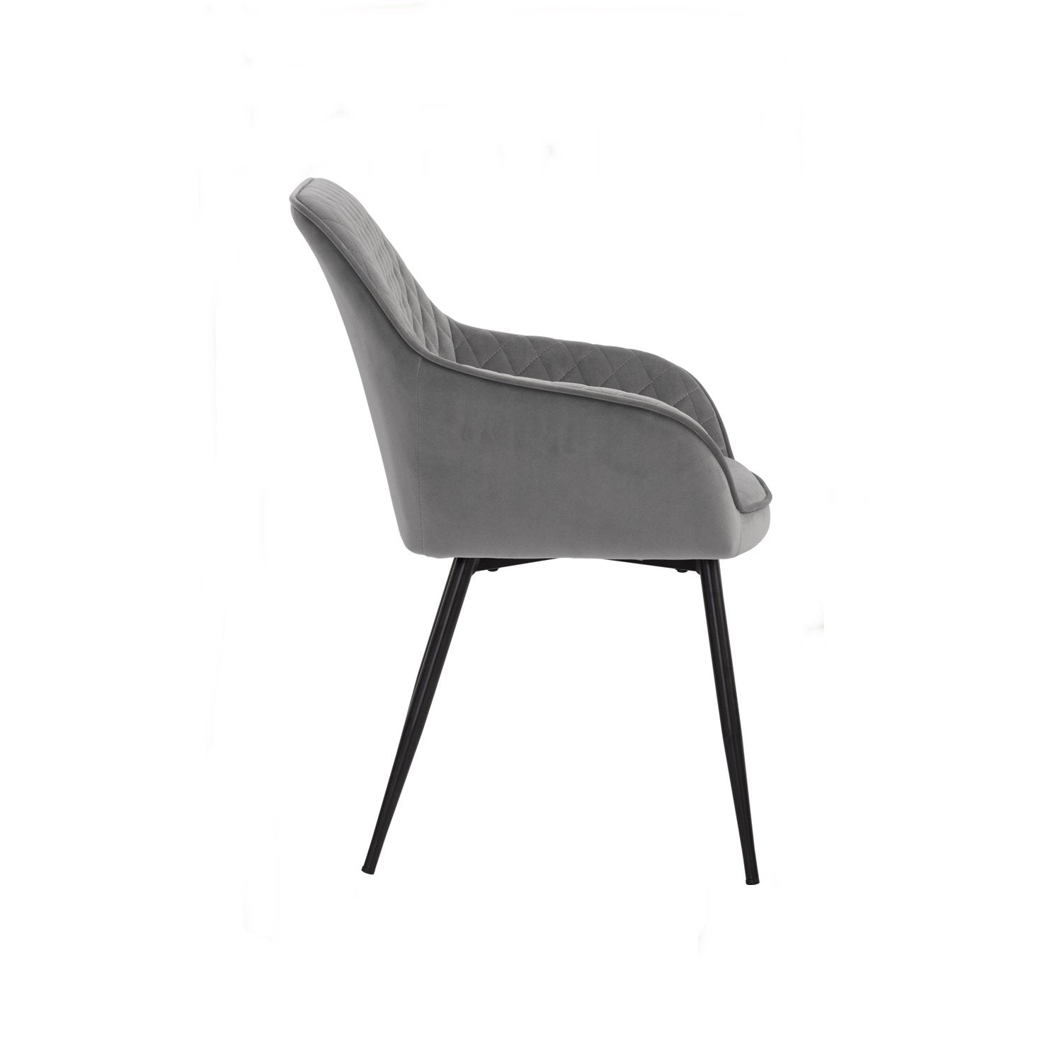 ZNTS Hakon Dining Chair - Grey Velvet 241247