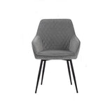ZNTS Hakon Dining Chair - Grey Velvet 241247