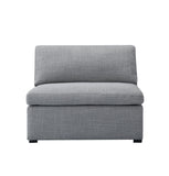 ZNTS Inès Sofa - 1-Seater Single Module - Grey Fabric 3988-1A-806