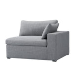 ZNTS Inès Sofa - 1-Seater Single Module with Left Arm - Grey Fabric 3988R-806