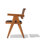 ZNTS Maïa Dining Chair - Walnut & Black Leather FA-C1563M-WP-WALNUT-BLKLEATHERM2