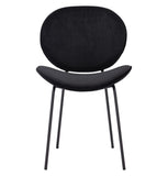 ZNTS Ormer Dining Chair - Black Velvet 241243