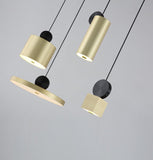 ZNTS Synnove Pendant Lamp - Rectangular Canopy - Circular+Cube+Cylinder+Round MD8166-4C
